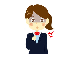 いじめにあっている女性、女子高生