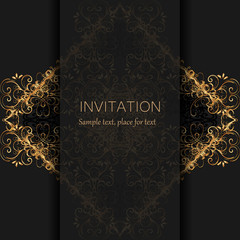  Invitation template. Modern design. Wedding invitation or card with abstract background.Vector