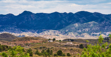 Fototapeta na wymiar Landscape view of Barinas near Murcia in Spain