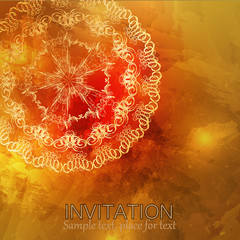  invitation or card with abstract background. vector