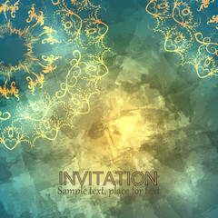  invitation or card with abstract background. vector