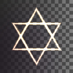 star of David on a transparent background. Vector illustration
