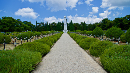Graves and monuments of soldiers who died in 1915 Canakkale war
