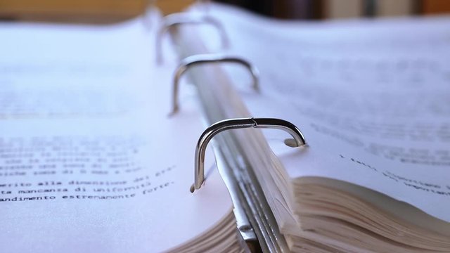 Working with ring binder