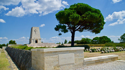 Graves and monuments of soldiers who died in 1915 Canakkale war