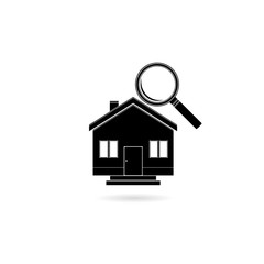 Search house icon isolated on white background