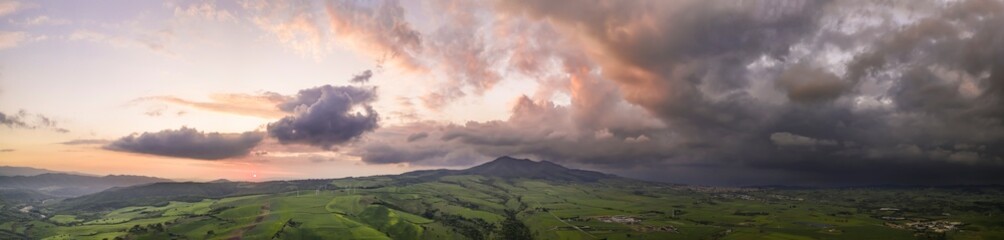 Quiet and storm. Aerial view of mount Vulture in Basilicata.