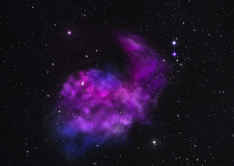 Obraz premium Small part of an infinite star field. 3D rendering