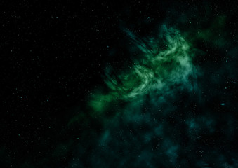 Small part of an infinite star field. 3D rendering