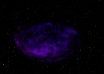 Small part of an infinite star field. 3D rendering