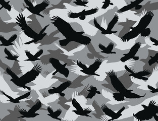 Eagle camouflage military pattern
