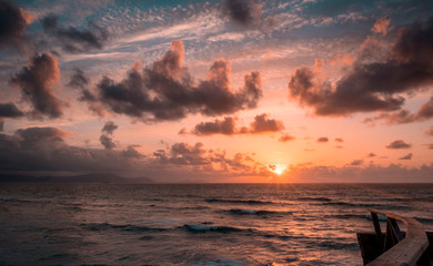 sunset on beach