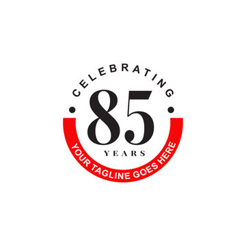 85th years celebrating anniversary icon logo design vector template
