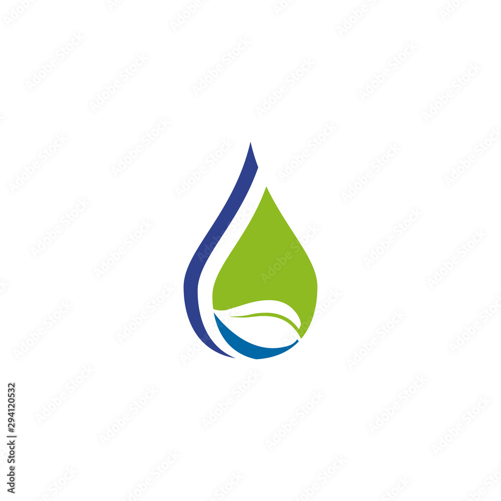 Wall mural Water drop icon logo design inspiration vector template