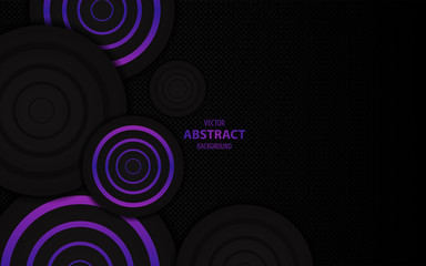 Abstract black background a combination with stripes and light purple background. Modern violet colors element vector design for use frame, cover, banner, business, advertising, corporate