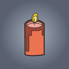 Candle icon. EPS vector file.