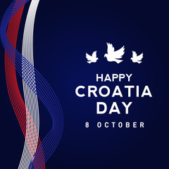 Croatia Independence Day Vector Design Template