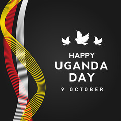 Uganda Independence Day Vector Design Template