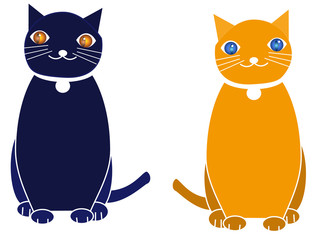 二匹の猫カメラ目線