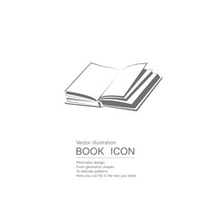 Vector drawn book. Isolated on white background.