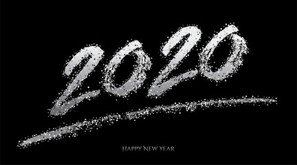 Happy new year greeting card vector template