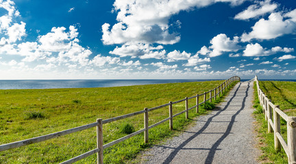 Fototapeta premium panoramica de cantabria en el faro de ajo