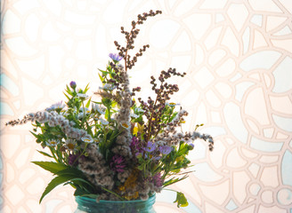 autumn wildflowers bouquet, sunny autumn