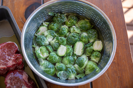 Fresh raw brussels sprouts