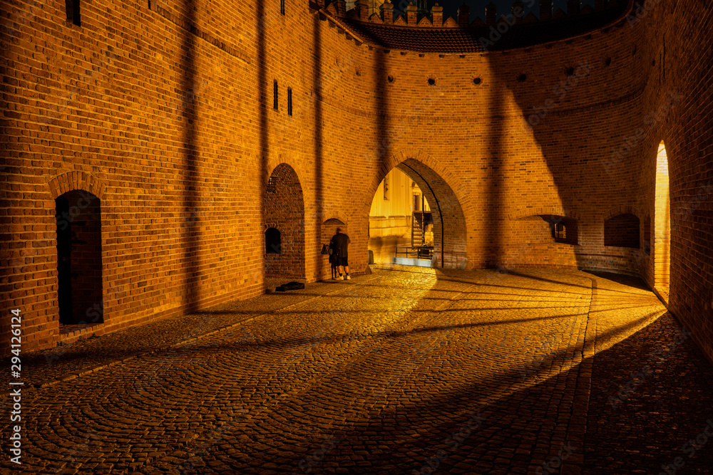 Wall mural Night in the Old Town of Warsaw