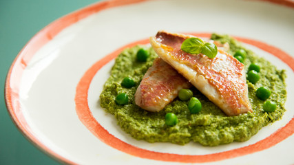 Cooked salmonetes spanish gastronomy