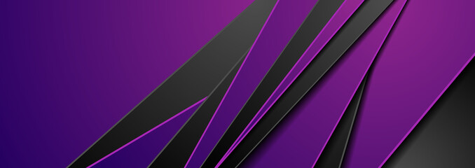 Violet and black abstract corporate geometric tech background