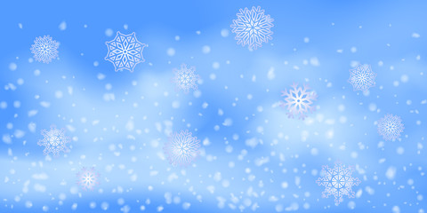 Snowflakes, snowfall.