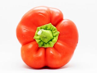 Red pepper isolated  on white background.