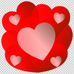 Valentine's Day. Colorful,multicolored  hearts. Vector illustration. Abstract. Love