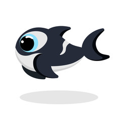 Fototapeta premium killer whale flat vector
