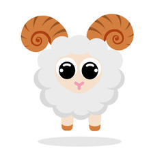 sheep flat vector