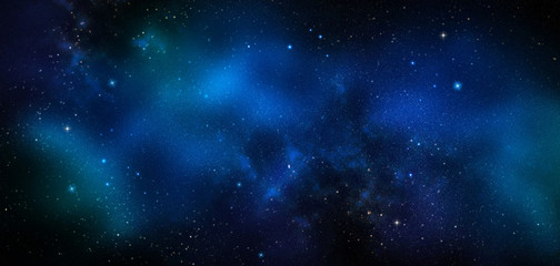 Fototapeta na wymiar deep space, abstract blue background