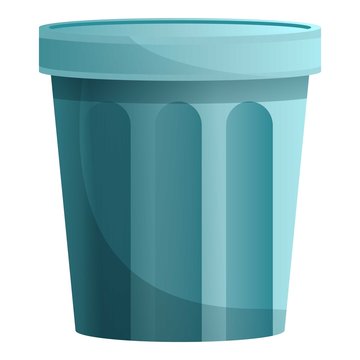 Empty garbage bin icon. Cartoon of empty garbage bin vector icon for web design isolated on white background