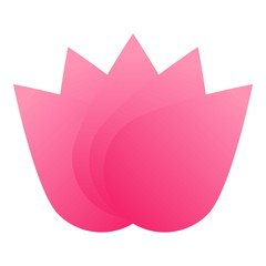 Lotus icon. Cartoon of lotus vector icon for web design isolated on white background