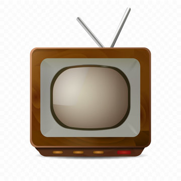 Retro TV on the isolated background