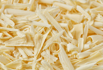 White chocolate shavings