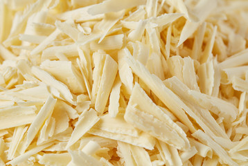 White chocolate shavings