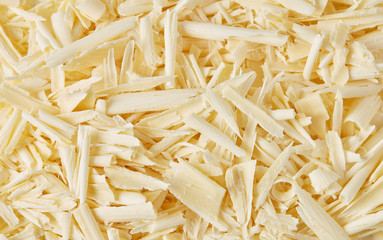 Chocolate shavings close-up