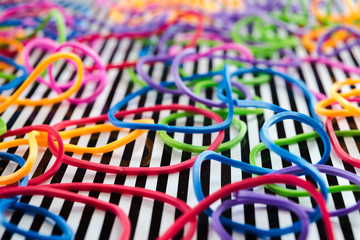 Vivid Colorful rubber bands