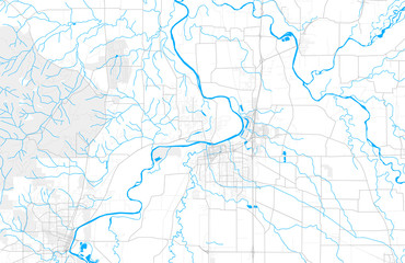 Fototapeta na wymiar Rich detailed vector map of Albany, Oregon, United States of America