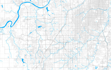 Fototapeta na wymiar Rich detailed vector map of Lenexa, Kansas, United States of America
