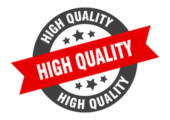 high quality sign. high quality black-red round ribbon sticker
