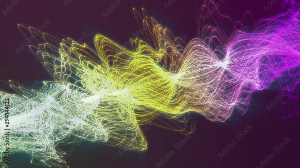 Aufkleber science wireframe plasma scifi digital technology in galaxy 4k motion graphic design. power loop glo