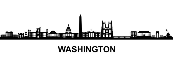 Naklejka premium Washington Skyline