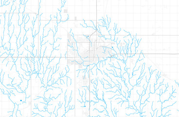 Rich detailed vector map of Enid, Oklahoma, United States of America